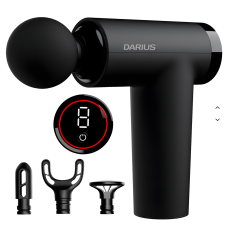 Перкусійний масажер Darius DRS-8000S2 Mini – портативний масажний пістолет з 9 швидкостями та зміною частоти
