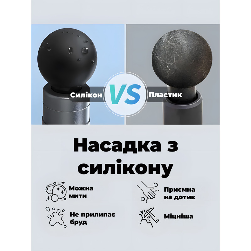 Перкусійний масажер пістолет Zabobon ZB-20C – Ударний електромасажер для тіла