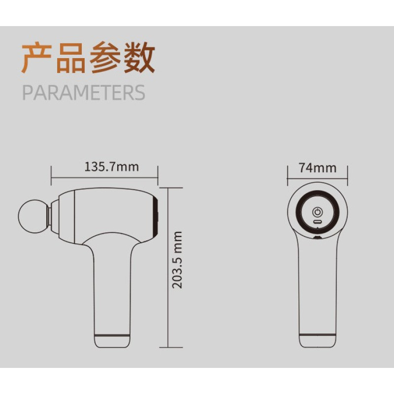 Ручний перкусійний масажер для тіла Zabobon ZB-40A