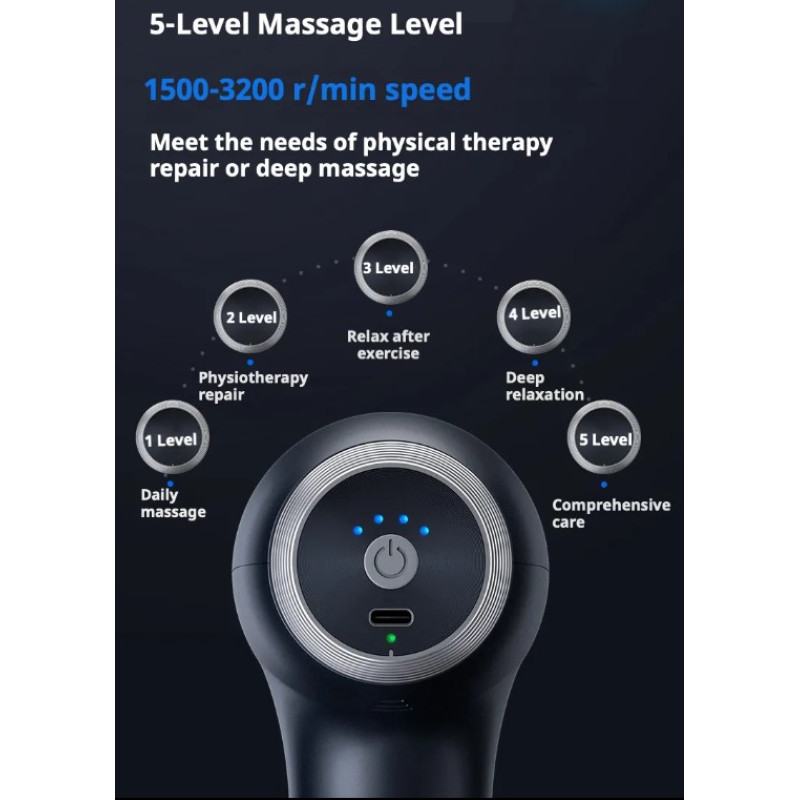 Ручний перкусійний масажер для тіла Zabobon ZB-40A