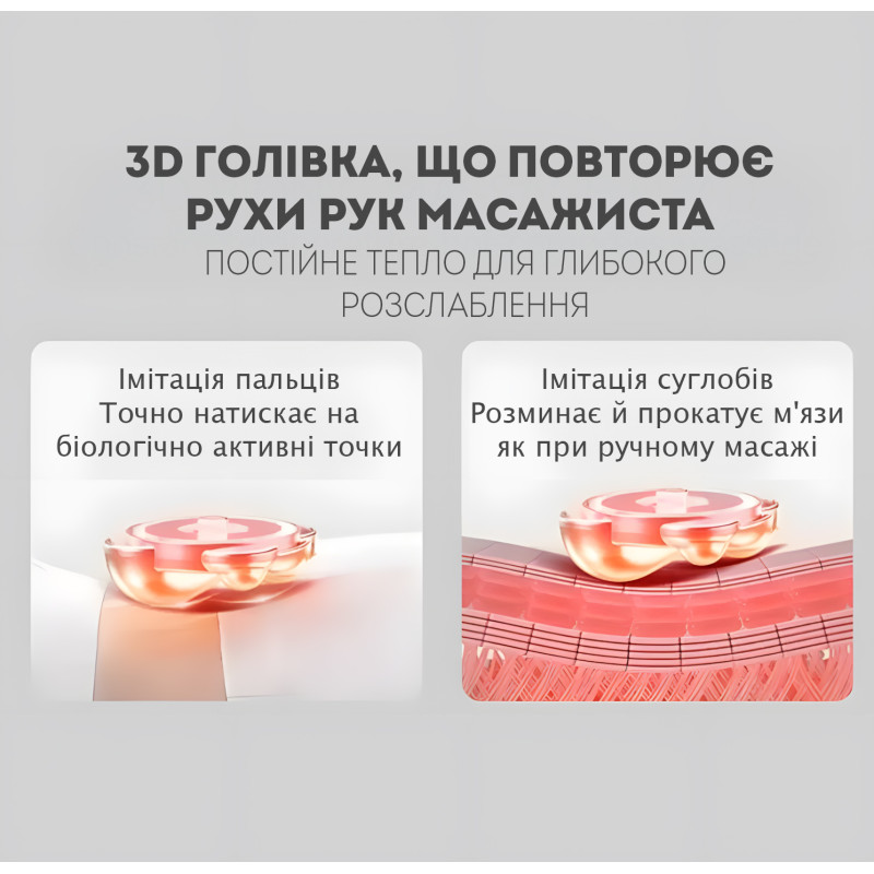 Масажна подушка Darius DRS-310C з підігрівом – масажер для спини, шиї та попереку