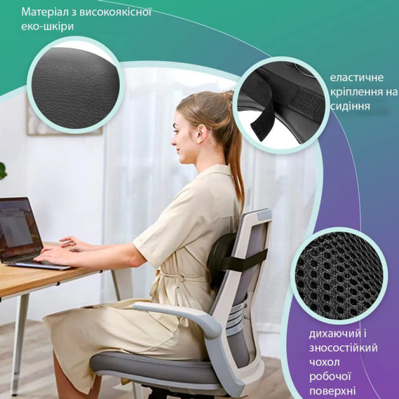 Масажна подушка Zabobon ZM-P002 — роликова подушка Шиацу з підігрівом для шиї та спини