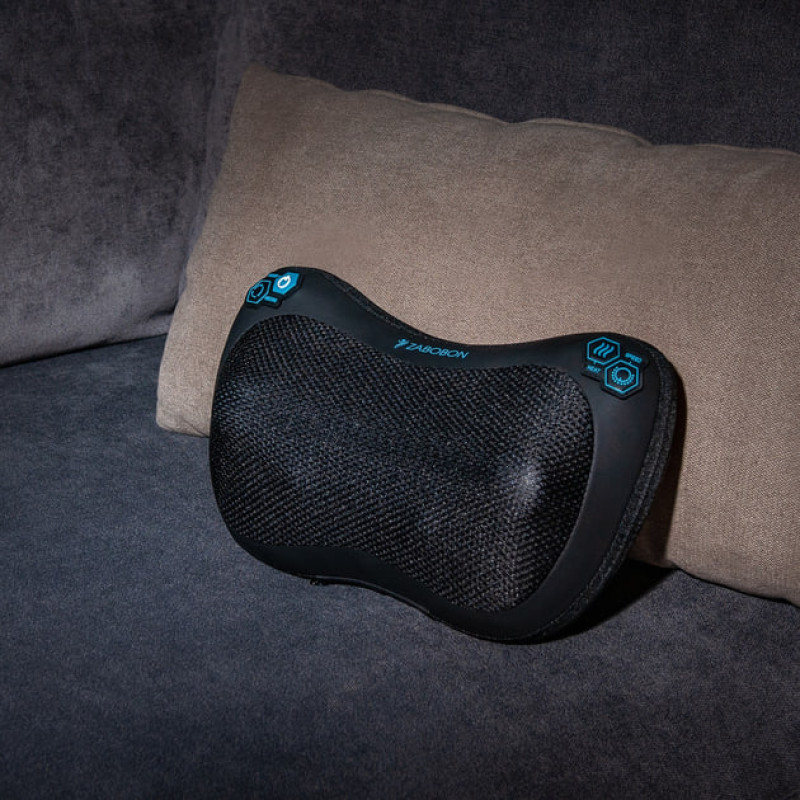 Масажна подушка Zabobon ZM-P002 — роликова подушка Шиацу з підігрівом для шиї та спини