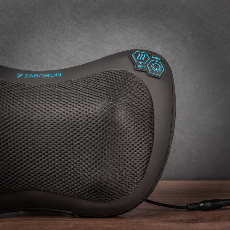 Масажна подушка Zabobon ZM-P002 — роликова подушка Шиацу з підігрівом для шиї та спини